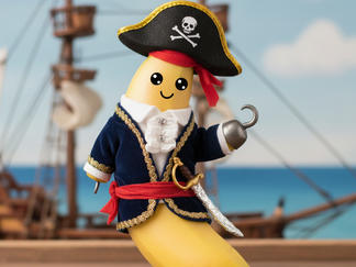 Piraten-Banane mit Schwert und Hakenhand – Kreatives Food-Design